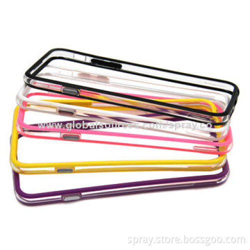 PC + TPU Bumper Frame Cases for iPhone with Metal Buttons